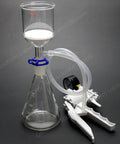 500ml 24/40 Suction Filtration Device with 200ml Buchner Funnel and Vacuum Pump, Pro Grade Borosilicate Glass Setup for Lab Use