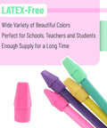 Dope Colorful Pencil Top Erasers Set 120 Latex-Free Cap Tops That Fit All Standard Pencils Erases Cleanly And Reduces Smudging