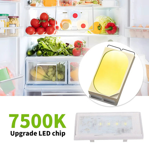 Upgraded 7500K White Refrigerator Freezer Main LED Light Kit 70 Lumen Waterproof Best Value 3-Pack Fits WPW10515058 WPW10515057 Includes Plastic Cover Durable Year Warranty