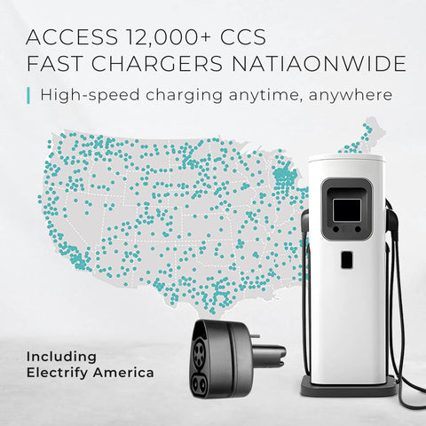 Beast Mode Ccs To Nacs Adapter For Tesla Model 3 X Y S Plus All North American Evs With Five Hundred Amp High Voltage Fast Charging UL Certified Plug And Play Road Trip Ready Zero Sweat Black on CCS fast charger map.