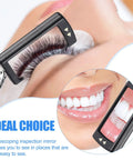 Telescoping LED Lighted Inspection Mirror Set, Flexible Handle 4 Pack for checking eyelashes and teeth, tight spaces view