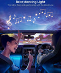 Interior Car LED Lights Kit With App Control, RGB Mood Lighting For Cars, music sync mode, vibrant cabin scene, night drive