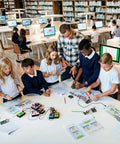Children using Kid Friendly Hands On Electric Circuit And Magnetism Kit For Kids And Students STEM Discovery Board in classroom