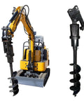 200mm Manganese Steel Excavator Earth Auger Attachment For Pile Drilling And Fence Post Holes Built Tough Heavy Duty