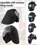Two Pack Welding Helmet Cover And Bib Set With Extended Seal For Full Protection Flame Resistant Fabric Press Fit Design