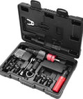 2-In-1 Rivet Attachment For Blind Rivets And Rivet Nuts With T-Handle in black case, drill tool set