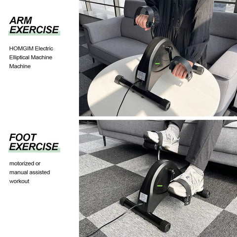 Motorized Under Desk Bike Pedal Exerciser For Seniors And Rehab Training With 6 Levels Of Resistance, Ideal For Arm Or Leg Fitness, Physical Therapy, And Circulation Boost, Quiet Compact Design For Home Or Office Use