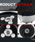 Close-up view of Premium Engine Water Pump With O Ring For Volkswagen Atlas showing mounting points and impeller design.