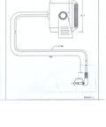 Technical drawing of External Speaker For Mobile Transceivers With Swivel Bracket 5 Watt Output 1.8M Cable 3.5mm Mono Plug.