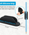 Adhesive Pencil Holder Kit Ten Pack For Desk And Wall Clipboard Silicone Pen Organizer size dimensions placement example
