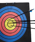 Portable Backyard Archery Target 50x50x5 CM High Density EVA Foam Layered Target with arrows penetrating bullseye