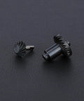 HobbyPlus CR18P Overdrive Helical Gear Set 24T and 12T for 1/18 Scale RC Crawlers on black surface