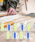 Green and Blue for acrylic Square for spirit Level Bubble Inclinometer, 10-piece set with keychain, 40mm x 15mm size.