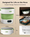No Sweat Portable Foldable Washing Machine 20 Liter Tub With Blue Light Deep Clean for compact storage and travel convenience.