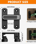 Adjustable Barn Door Latch For Self Aligning Sliding Doors With Height Tuning From 0 To 7 Millimeters Zinc Alloy Black Finish