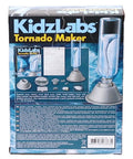 KidzLabs Tornado Maker Kit For Kids - Box back showing components and setup guide for hands-on weather experiment.