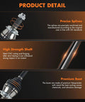 Smooth Ride Front Left CV Axle Half Shaft Assembly features precise splines and a high strength shaft, suitable for Honda Civic 06-15.