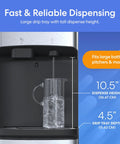 Water Dispenser For 5 Gallon Bottle With Nugget Ice Maker Hot And Cold Water UV Self Cleaning LED Touch Display shown in use