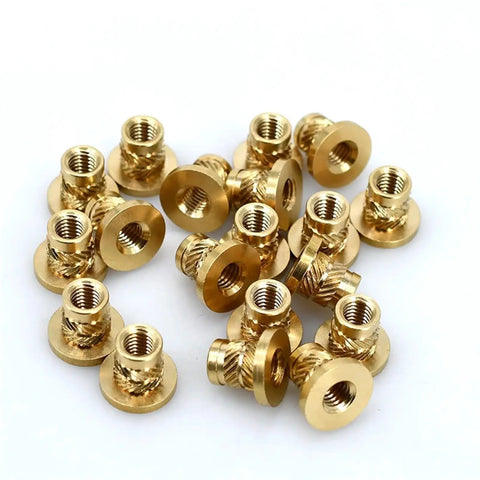 Super Cool Knurled Brass Hot Melt Insert Nuts For Heavy Duty Plastic Screw Fixing! M3 size pack of 20 durable brass threaded inserts.