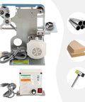 Heavy Duty Belt Grinder And Sander Featuring 6000rpm Variable Speed Control With Integrated VFD For Precision Polishing Jobs, showing rear view with motor.