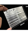Rock Solid Stainless Steel Hobby Craft Ruler For Model Building And Engraving Dead On Detail Marking Gauge shown in hand with engraved designs.