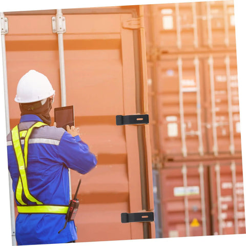 Worker using a 4 Pieces Flexible Draw Latch Rubber Lock Replacement Built Tough For Electrical Cabinets, Cargo Boxes, And Coolers