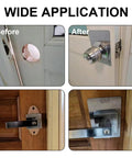 Door Knob And Deadbolt Reinforcement Plate Kit Matte Black Easy Install Backplate Repair Cover before and after application