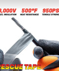 Self-Fusing Silicone Rescue Tape For Emergency Plumbing And Radiator Hose Repair, Waterproof And Heat Resistant, black.