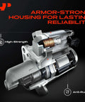 Chevy GMC 12V Starter Motor One Point Four Kilowatt Clockwise With 10 Tooth Pinion Fits 153T And 168T Ring Gear housing view