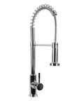 Pull Down Kitchen Faucet With Sprayer Chrome Finish 2 In 1 Stream And Spray Hi Arc Gooseneck Stainless Steel Sink Faucet