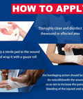 Instructions on using 24 Pack Gauze Roll Bandages 4 X 4.1 Yd Premium Lint Free Latex Free Conforming Stretch For Wound Care And Dressing Support