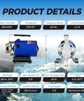 Specs of Go To Water Transfer Pump 115V One Tenth HP 330 GPH Portable Electric Utility Pump with suction hose and dimensions