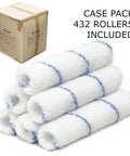 Premium 6 Inch Mini Paint Roller Covers With 3 8 Nap Microfiber For Doors Trim And Cabinets 432 Pack Case Lot in packaging.