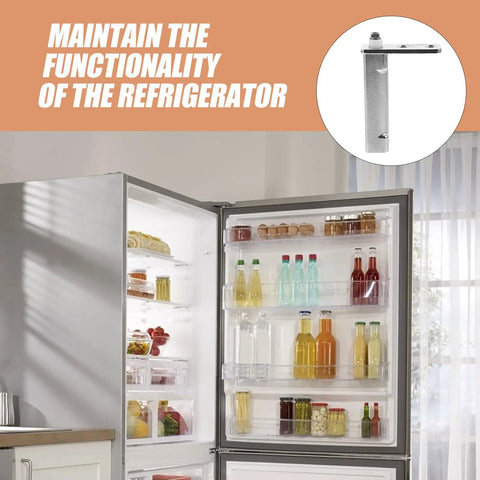 Open fridge with Stainless Steel Freezer Door Hinge Closer Replacement Fridge Hinge Auto Close For Household Refrigerator Doors Durable Rust Resistant Easy Install 1 Piece.