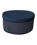 Round Hot Tub Cover For 90 Inch Spa, Waterproof UV Resistant Outdoor Protector With Elastic Hem, Blue on spa