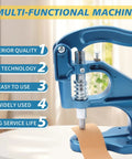 Heavy Duty Eyelet Grommet Tool Kit With 3 Dies And 3000 Grommets 6 10 12mm Hand Press Punch, shown in action on fabric
