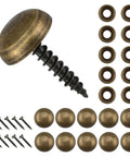 Brass Decorative Screws With Caps For Wall Hangings And Eyewear Self Tapping Fasteners With Cap Covers 15mm Bronze Great For Upholstery Woodworking Mirror Fixing And Handcrafted Hardware