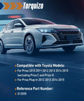 Car compatible with Toyota Prius 2010-2015 excluding Prius C and Prius V, pictured with specifications and part number 512505.