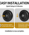 Flat Free Ten Inch Tire And Wheel Assembly With Three Point Zero Zero To Four Tire Size, Five Eighths Bearings, install guide