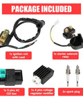 Ignition Coil Starter Solenoid Voltage Regulator CDI Kit For Chinese ATV Quad Dirt Bike Go Kart 4 Stroke Engines 90cc 110cc 125cc parts