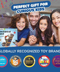 Family with DIY Robotic Mechanical Hand Kit For Kids Aged 8 To 14 Hands On STEM Toy Parents Choice Award Winner Perfect Birthday Gift