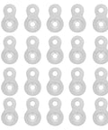 Double Hole Tabletop Metal Connectors With Screws Prepunched Silver Fastener Plates For Wall Mount Frames Cabinets Fronts And DIY Furniture Projects Built To Last Easy Flat Joining, displayed in a grid pattern.