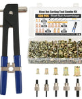 OctBird 430Pcs Rivet Nut Tool Kit With Metric Rivnut Combo For Furniture Auto Marine And Industrial DIY Projects Includes M8 M6 M5 M4 M3 Insert Fasteners To Upgrade Your Gear Game Today black manual rivet nut tool with M3-M8 insert nuts in case