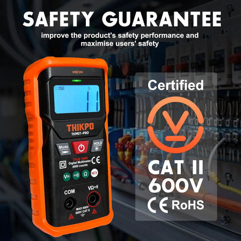 DIY Ready Digital Multimeter With 4000 Counts, NCV, Auto Ranging And Manual Mode, True RMS Readings shown in workshop setting