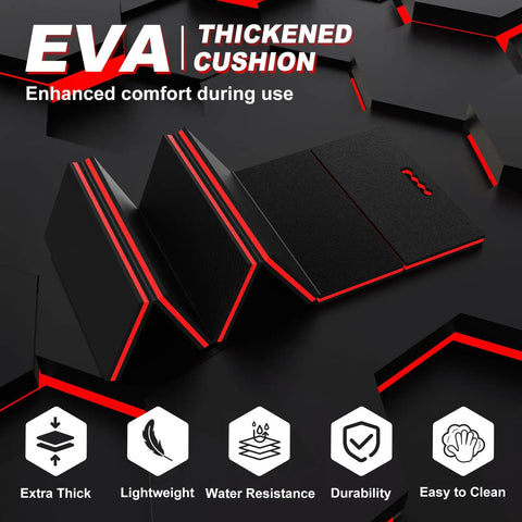 Thick Foldable Mechanic Mat With Magnetic Tool Pockets All In One Waterproof Kneeling Pad displayed open and folded