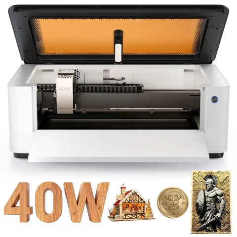 40W Laser Cutter Engraver With 19.7 By 12 Inch Large Work Area Crazy Fast 1000 mm Per Second Engraving Speed 12MP Camera