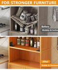 Rock Solid Built Tough Heavy Duty Black Stainless Steel L Brackets 4 Pack Wall Mount Shelf Supports for stable kitchen shelves.