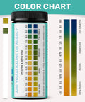 Color chart for Easy Peasy pH Test Strips for Urine and Saliva with Ebook 150 Litmus Paper Strips, ranges from 4.5 to 9.0