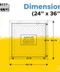 Top Tier 24 By 36 Inch Flush Mount Drywall Access Panel With Slick Aluminum Build showing dimensions and install details.