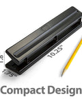 Three Hole Punch For Home Or Office No Fuss 8 Sheet Capacity Cuts 9/32 Inch Holes Through 20lb Paper Removable Chip Tray